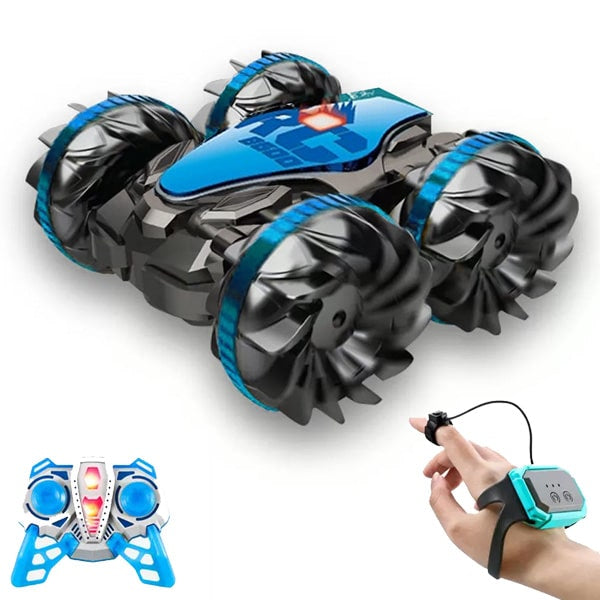 CARRO CONTROL REMOTO MINI ANFIBIO RELOJ SENSOR MANO  RECARGABLE