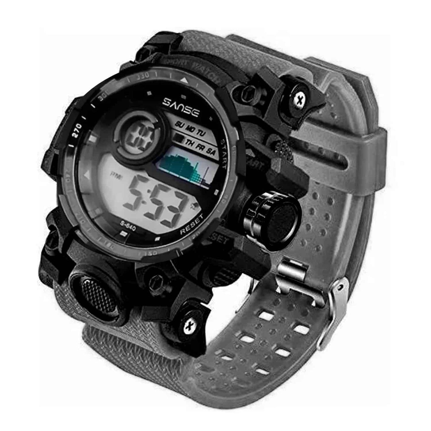 RELOJ DEPORTIVO HOMBRE NIÑOS 10+ SIETE LUCES RESISTENTE AGUA