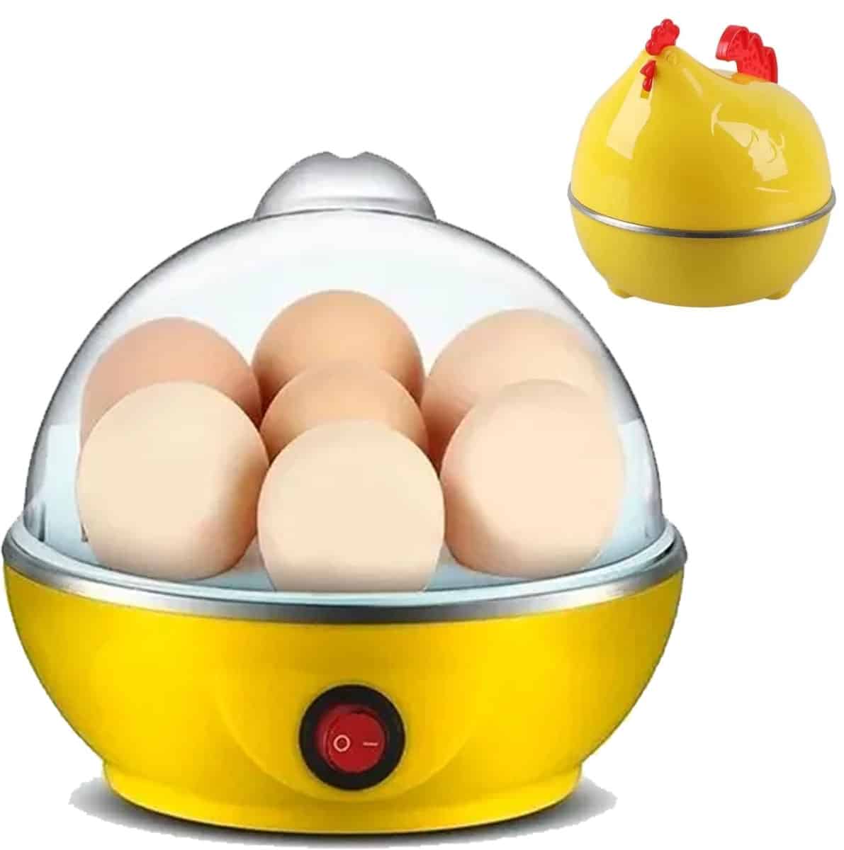 hervidor de huevos electrico amarillo
